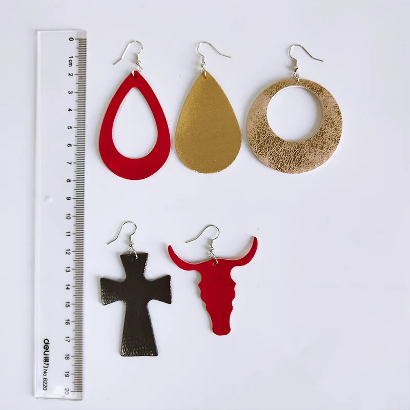 Женские серьги-подвески Cpop10 с геометрическим узором в форме листьев капли