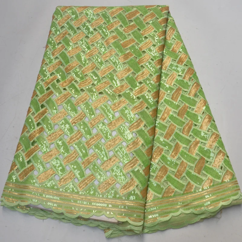 5 ярдов/шт.) Высококачественная африканская кружевная ткань ручной работы из