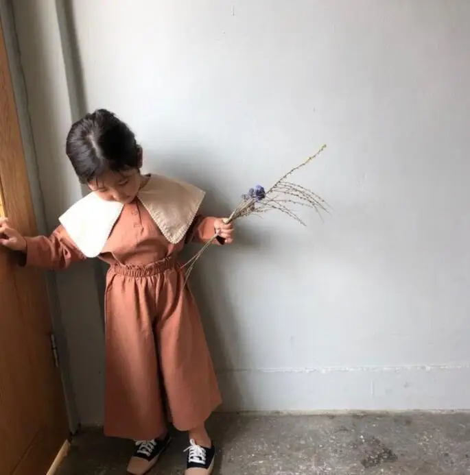 Новинка Весна 2020 свободные хлопковые и конопляные брюки для девочек с высокой