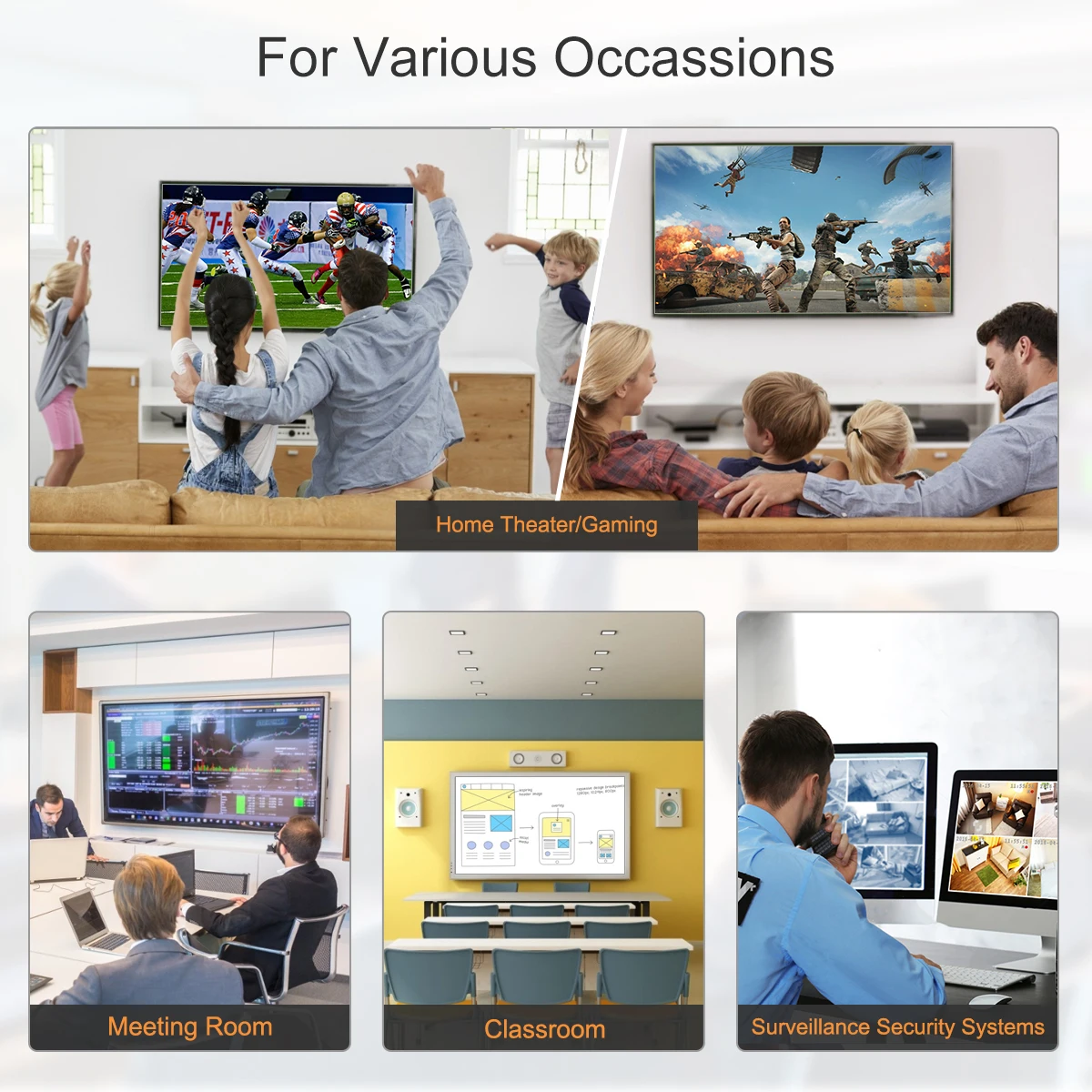 

4 Port KVM Switch USB 2.0 KVM Switch Hotkeys Support 3840*2160/4K*2K IR Extra USB 2.0 Unix/Windows/Debian/Ubuntu