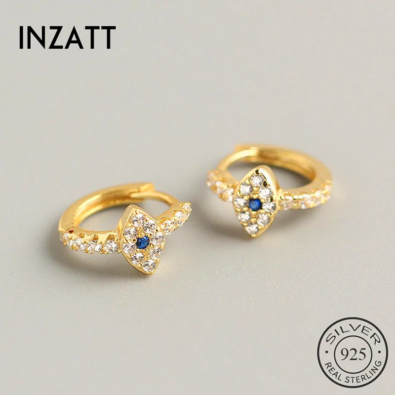 Женские серьги кольца из серебра 925 пробы с синим цирконием|Серьги-кольца| |