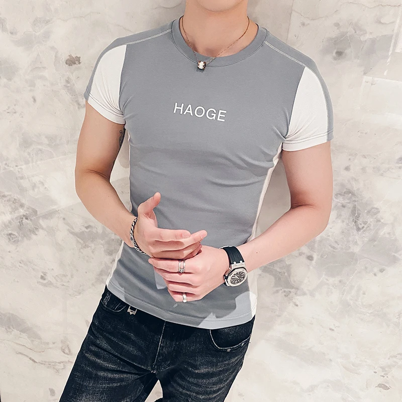 Мужская футболка с коротким рукавом и круглым вырезом принтом | одежда