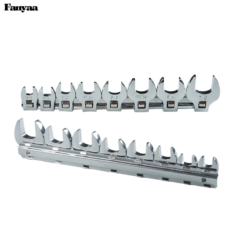 Fanyaa Hand Tool 3/8 Inch Drive Crowfoot Imperial Wrench Set 8-Piece Opening Size - 5/8 7/8 Made In Taiwan |