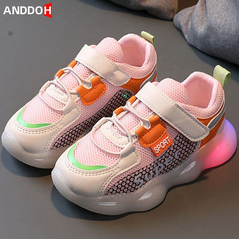 

Size 21-30 Baby Luminous Sneakers Children Glowing Shoes For Kids Boys Girls Led Sneakers With Light Anti-slippery Toddler Shoes