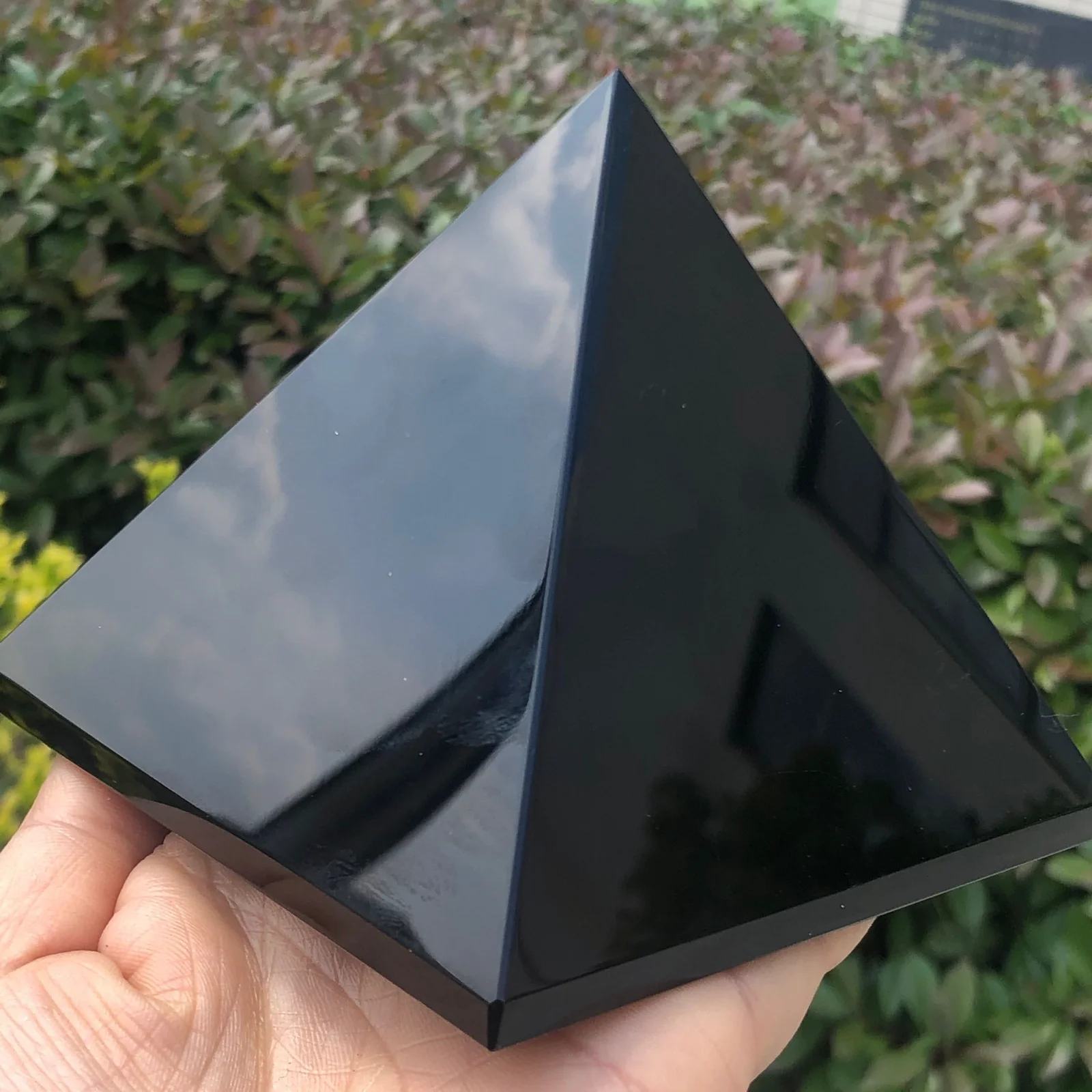 

4-10cm Black Obsidian Healing Pyramid Natural Mineral Triangled Crystal Point wholesale 4-10cm Black Obsidian Healing Pyramid N