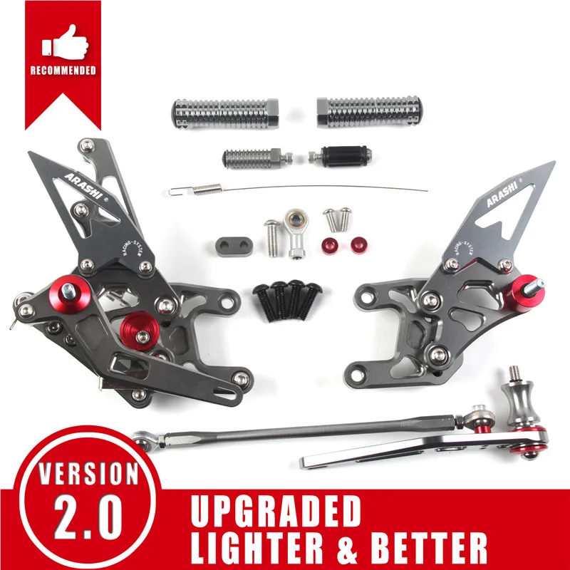 Араши для HONDA CBR1000RR не ABS 2012 2013 ЧПУ Rider регулируемая подножка подножки Rearset CBR 1000 RR - Цвет: Gray