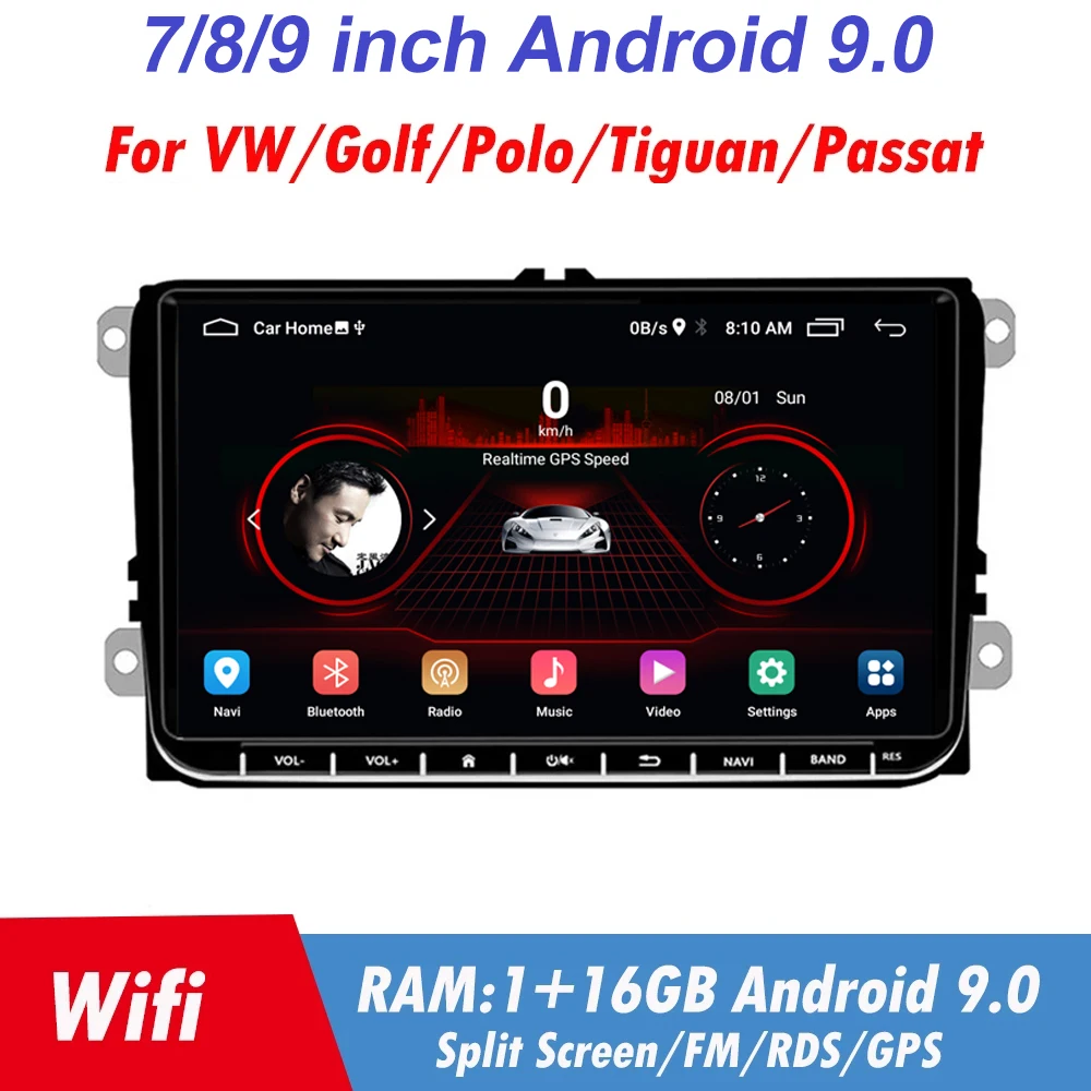 Автомагнитола 2DIN Android 9 0 GPS мультимедийный плеер для