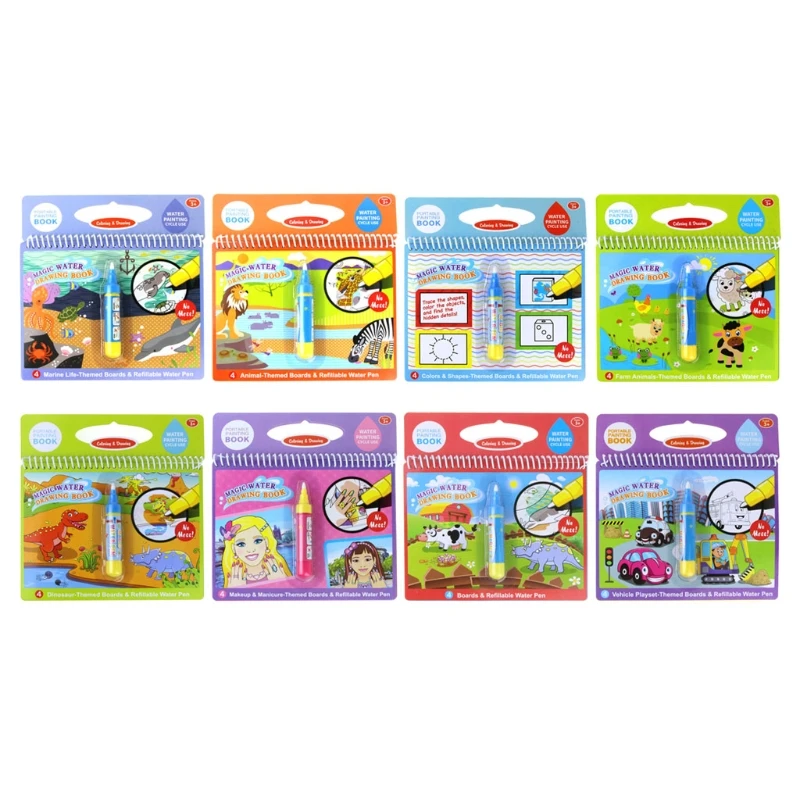 

Q9QB Water Color Books for early Children's Development Cute Cartoon Activity Books