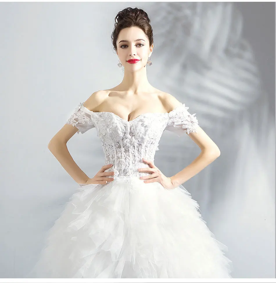 Vivian's Bridal, роскошное сказочное бальное платье с перьями, свадебное платье, элегантное, карамельного цвета, Многоуровневое, с рюшами, с часовней, со шлейфом, свадебное платье