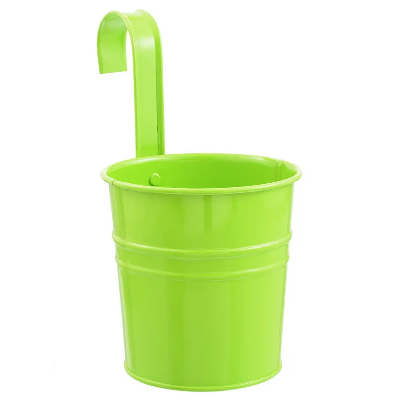 1 шт. съемный подвесной цветочный горшок Крючки Настенные горшки ведро Железный