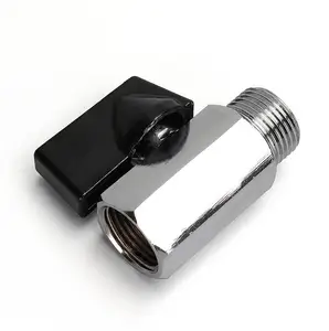 Мини латунный шаровой кран с резьбой, 18 дюйма, 14 дюйма, 38 дюйма, 12 дюйма