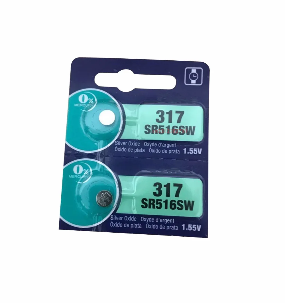 10x абсолютно новый 317 SR516SW SR516 1 55 V кнопка серебряного оксида батарея для монет
