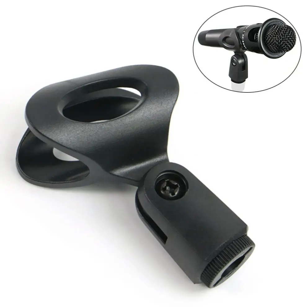 

Flexible ABS Microphone Mic U-Shaped Clamp Clip Stand Accessories 3/8 Screw Plastic Clamp Clip Holder Mount Black