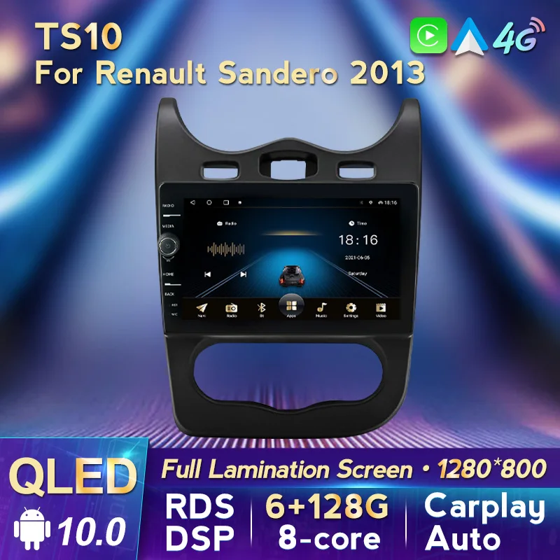 

MLOVELIN QLED screen is suitable for Renault Sandero 2013 car radio multimedia video player RDS DSP gps navigation
