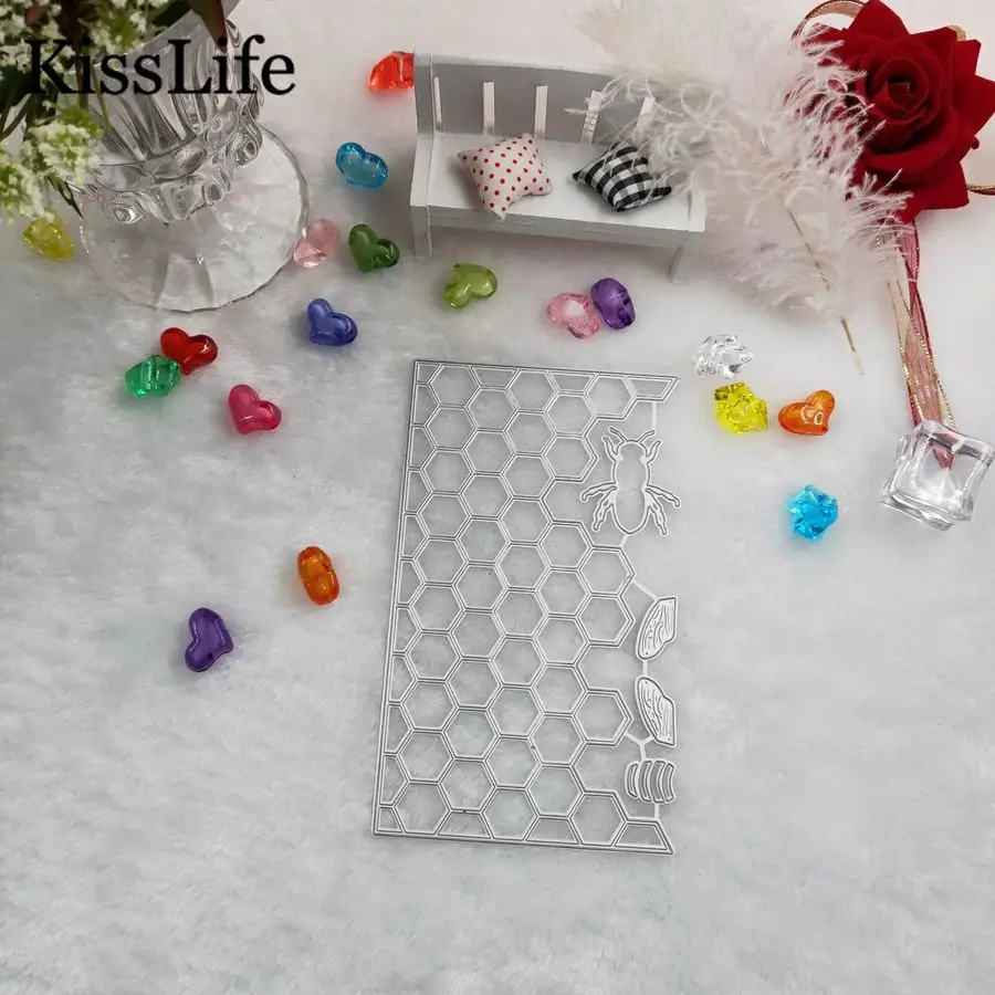 Прямоугольная рамка соты тиснение металла резки штампы Kscraft фон высечки для