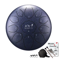 12 inch 11 tone steel tongue drum tune c percussion hand pan drum with padded drum bag mallets musical instruments dropship