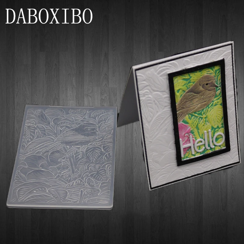 DABOXIBO маленький Воробей пластиковые папки для тиснения изготовления карт/DIY