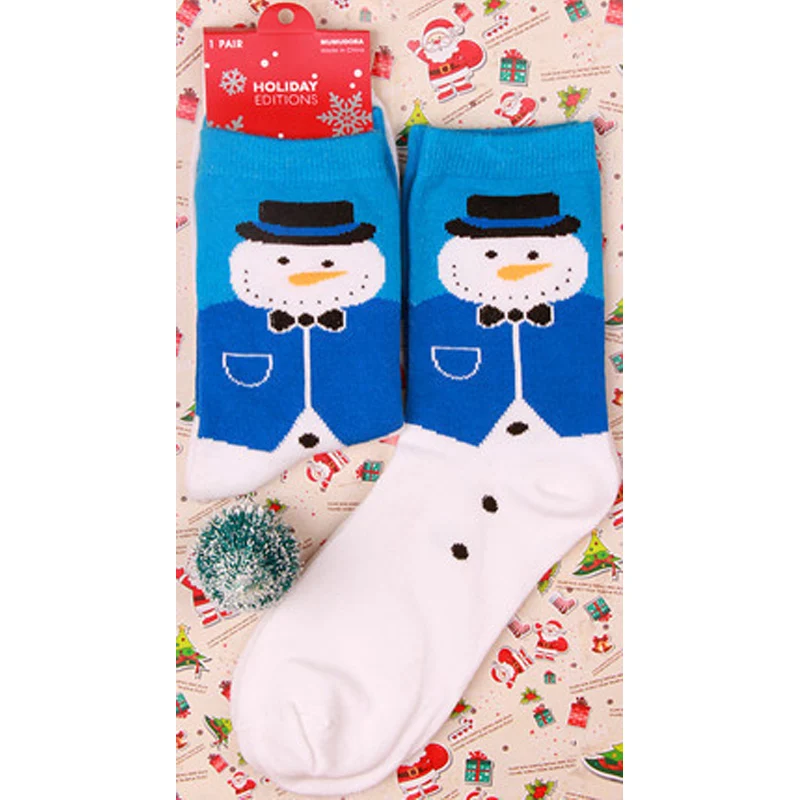 2019 Christmas Cotton Sock Women lovely Cartoon Reindeer Santa Claus Fashion Leisure Winter Thick Short Socks Hosiery | Женская одежда