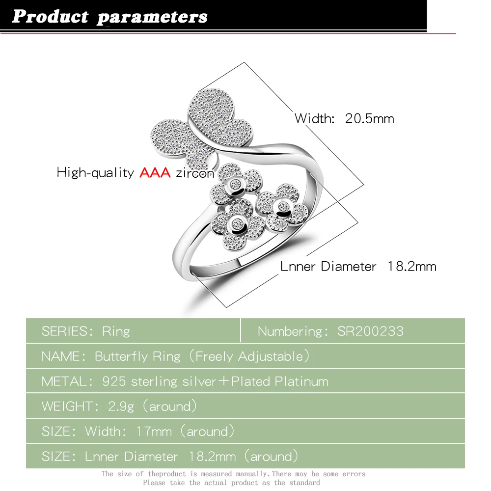 Новое поступление кольца для женщин стерлинговое серебро 925 пробы ювелирные