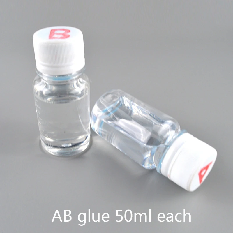 

1:1 AB Epoxy Crystal Clear Resin Glue Tool Set DIY Jewelry Making Tool Kit Reusable Mixing Cup Stirrers