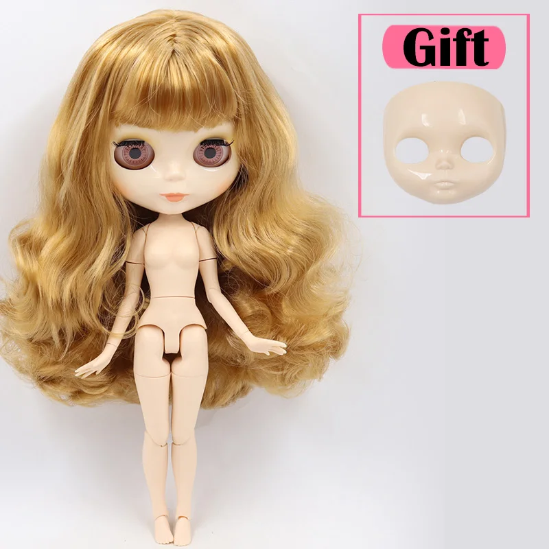 doll face ICY Blyth Кукла № 1 глянцевое лицо белая кожа сустава тела 1/6 BJD Специальная цена 1/4 BJD, Pullip, Jerryberry, Licca игрушка подарок - Цвет: doll face