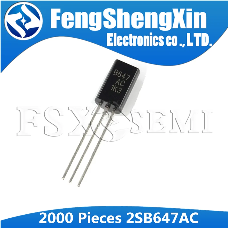 

2000pcs/lot 2SB647 B647 2SB647AC B647AC TRANSISTOR TO-92L