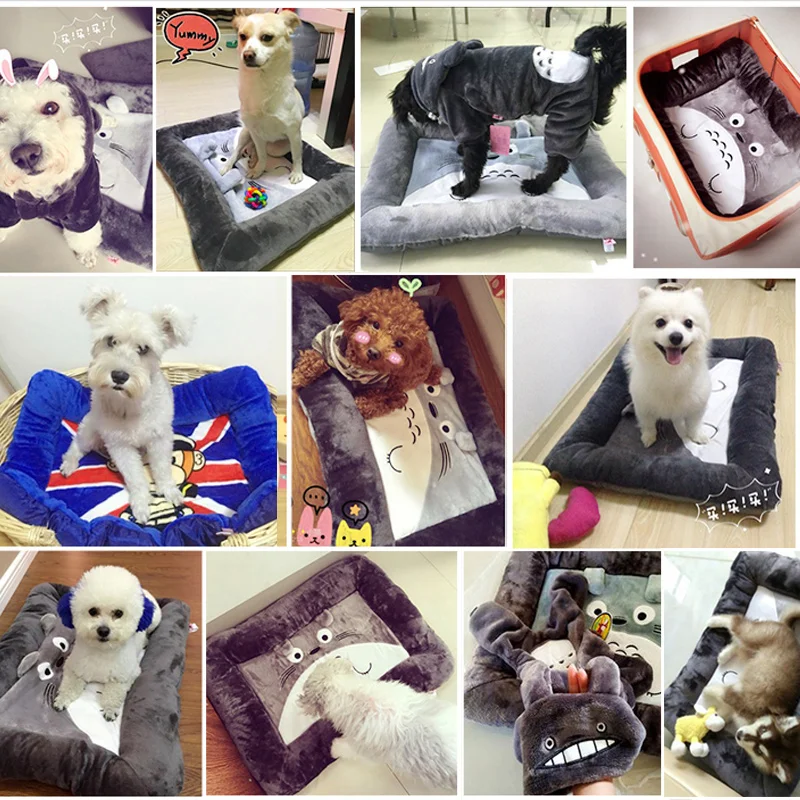 Одеяло для собак с рисунком Totoro моющаяся кровать домашних питомцев мягкий диван