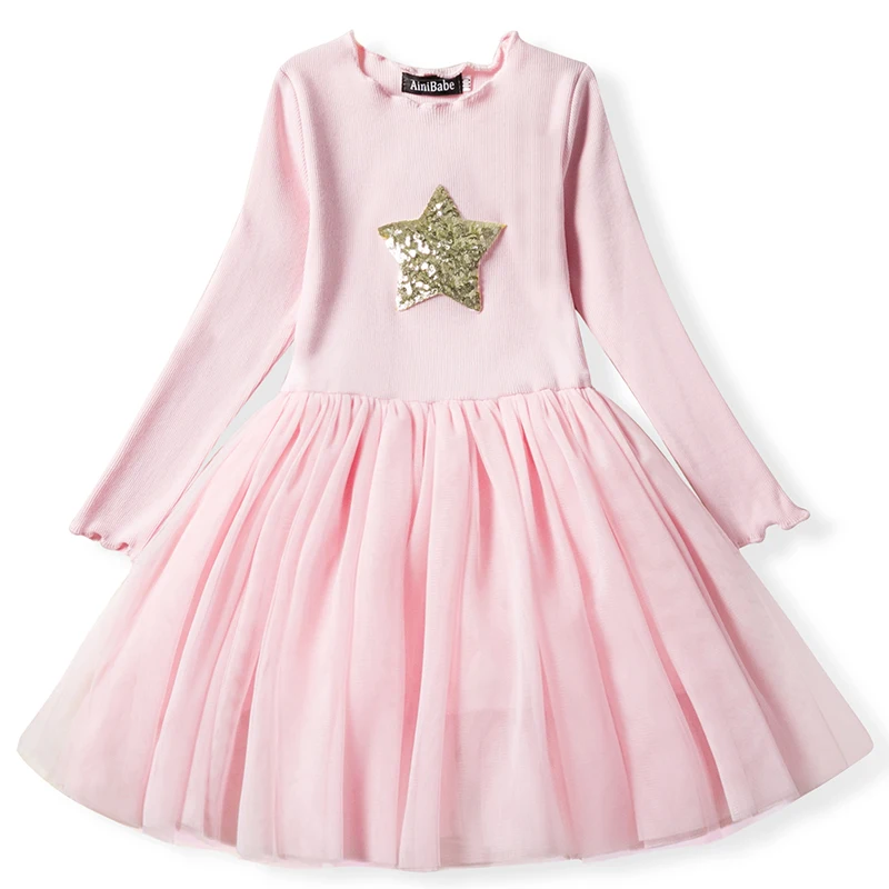 Платье для девочек красное рождественское платье с длинными рукавами Санты