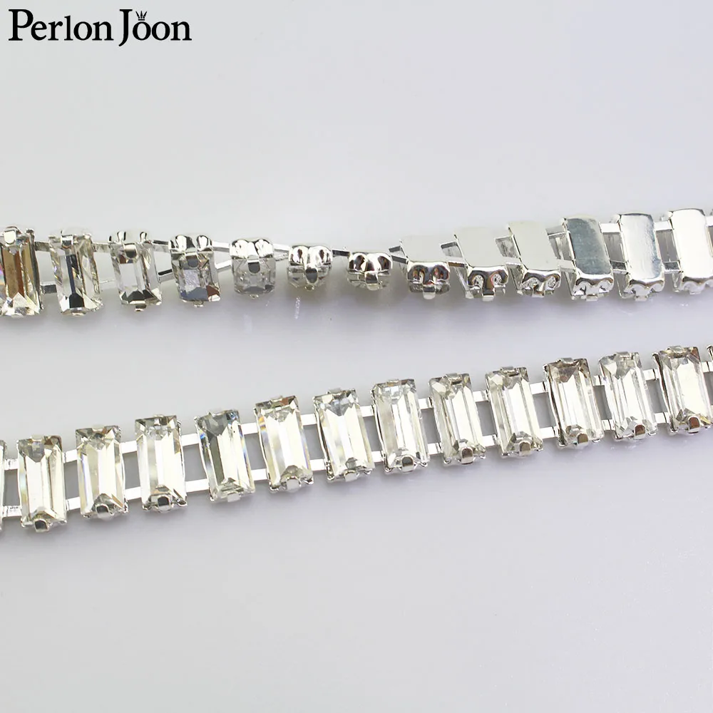 1 ярд массив прямоугольник стекло Кристалл Стразы отделка декоративная