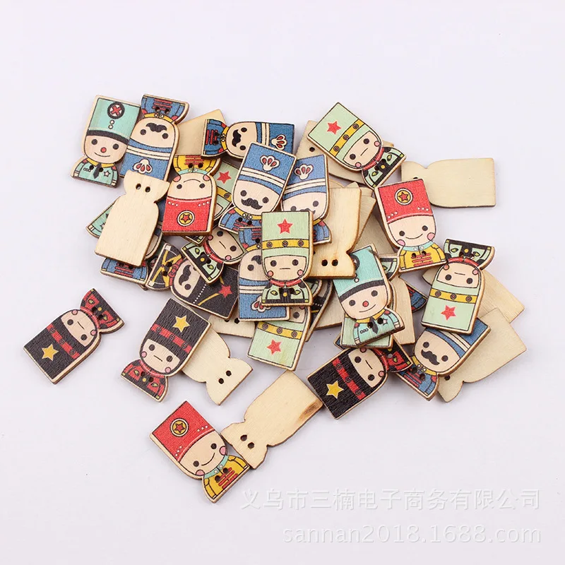 10 шт. деревянные пуговицы с 2 отверстиями для скрапбукинга поделки детская одежда
