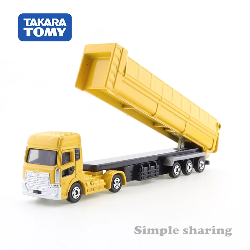 Takara Tomy длинный тип Tomica № 147 UD грузовики Quon прицеп самосвал Модель автомобиля -