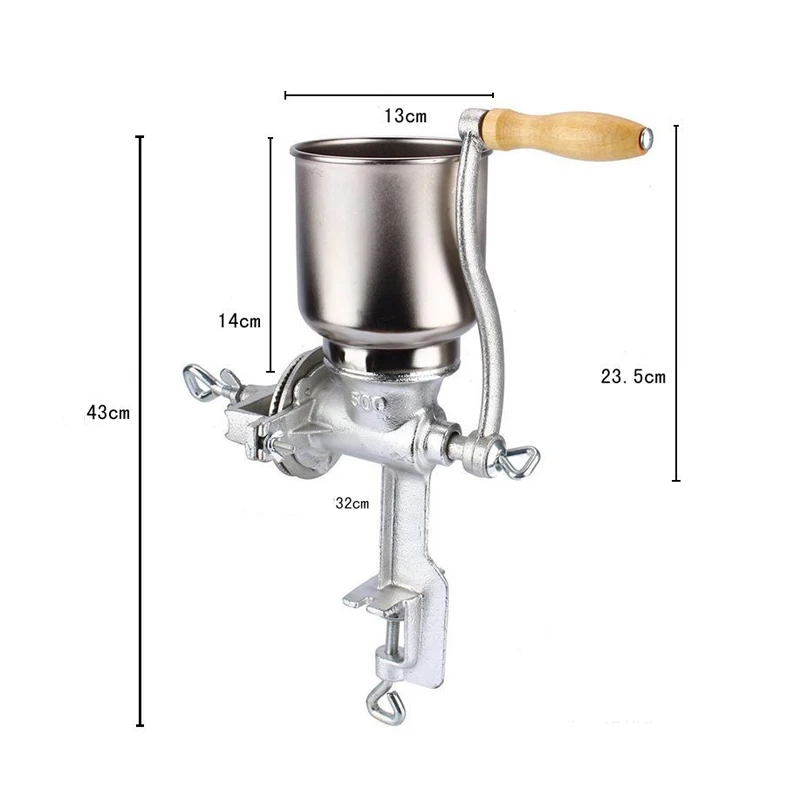 Ручная мельница для кукурузы измельчитель муки зерна пшеницы гайки дробилка