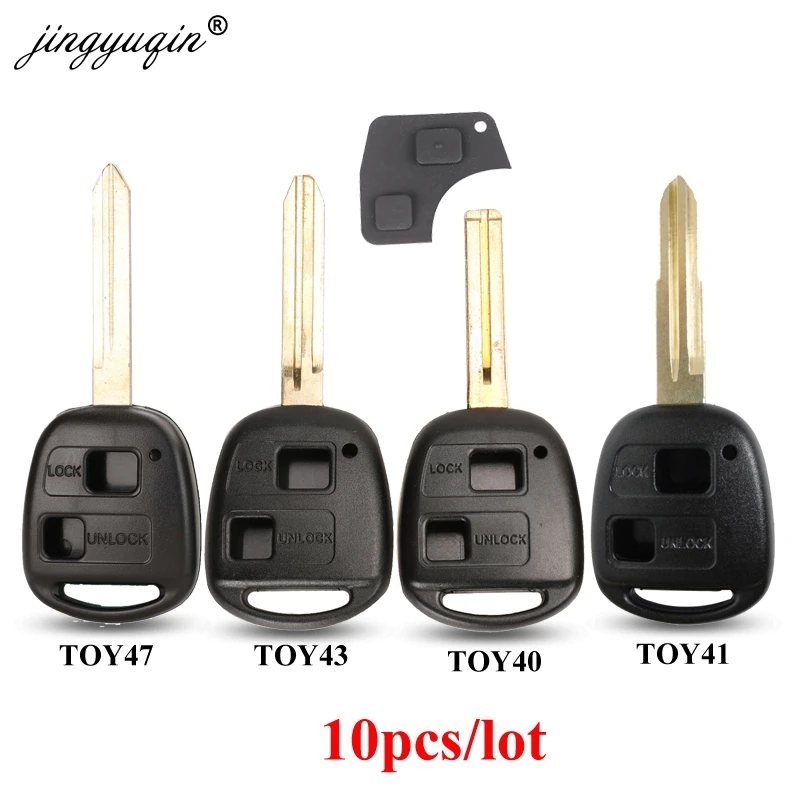 Jingyuqin 10X 2BT TOY41/TOY43/TOY47/TOY48 дистанционный ключ-брелок от машины корпус для Toyota Camry Rav4