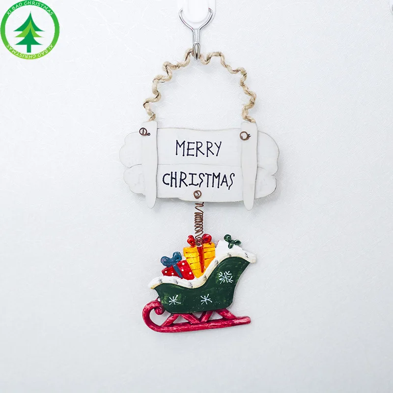 

Christmas Resin Painted Pendant Christmas Creative Letter Door and Window Decoration Christmas Tree Wooden Decoration