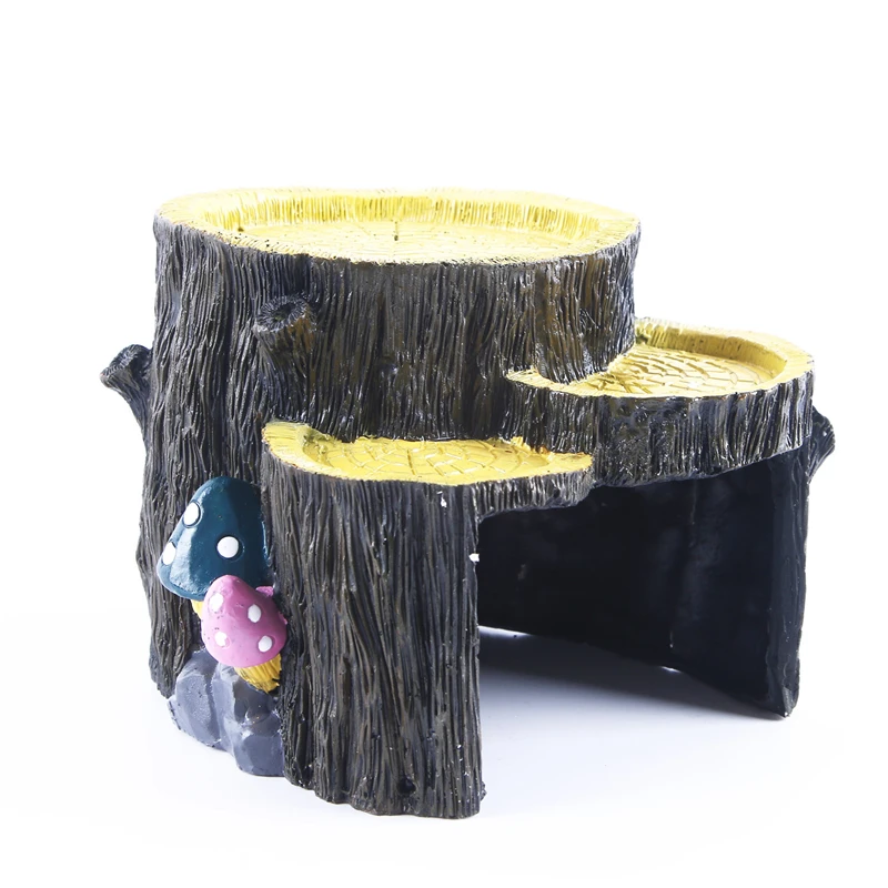 Betta Смола полый ствол дерева орнамент рыба аксессуары для аквариума украшения