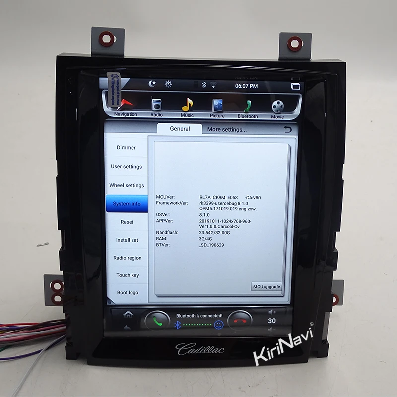 KiriNavi вертикальный экран Tesla стиль 1 Din Android 9 0 10 4 'Автомобильный dvd плеер для Cadillac