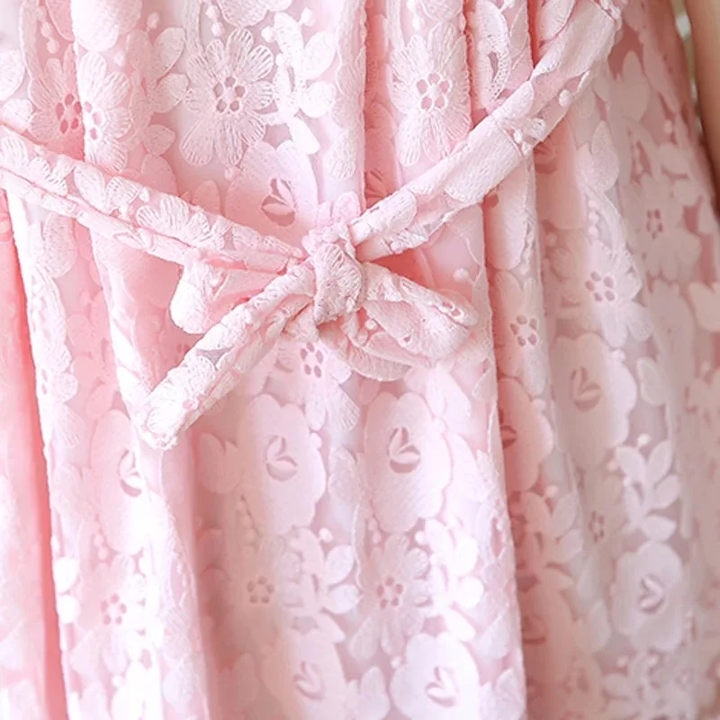 Afei Tony 2019 новые летние розовые кружевные платья для беременных женщин Одежда