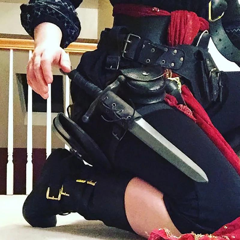 Средневековая нога для косплея викингов пиратские бедра ножной кардан кожаный