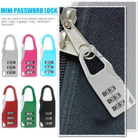 bags baggage door padlock 3 dial digit combination secret safe code password locks bookbag anti theft backpack zipper padlock