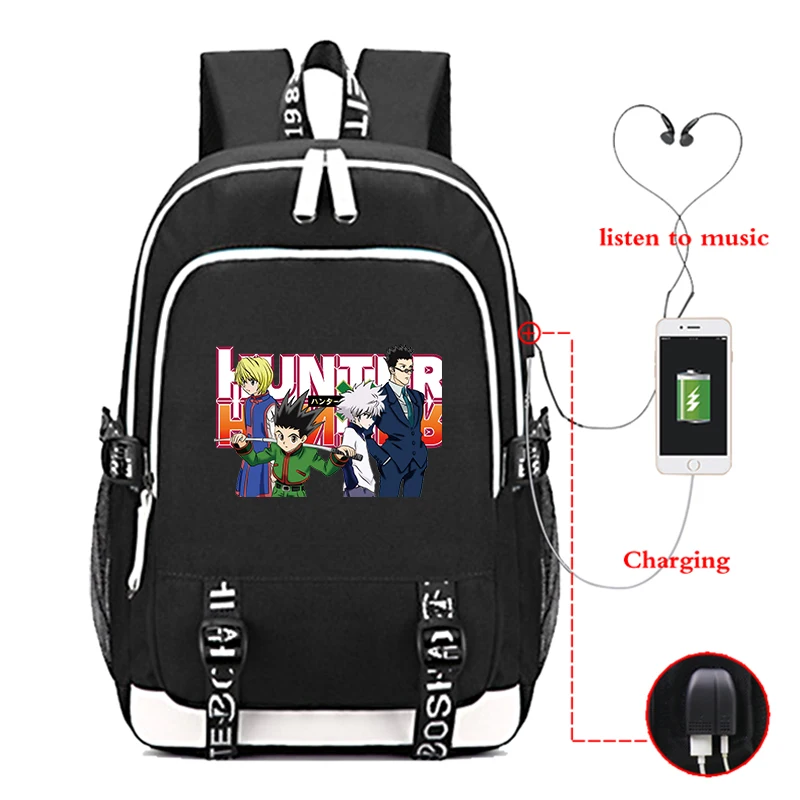 Аниме Охотник х охотничий рюкзак для мальчиков и девочек школьный модный ранец