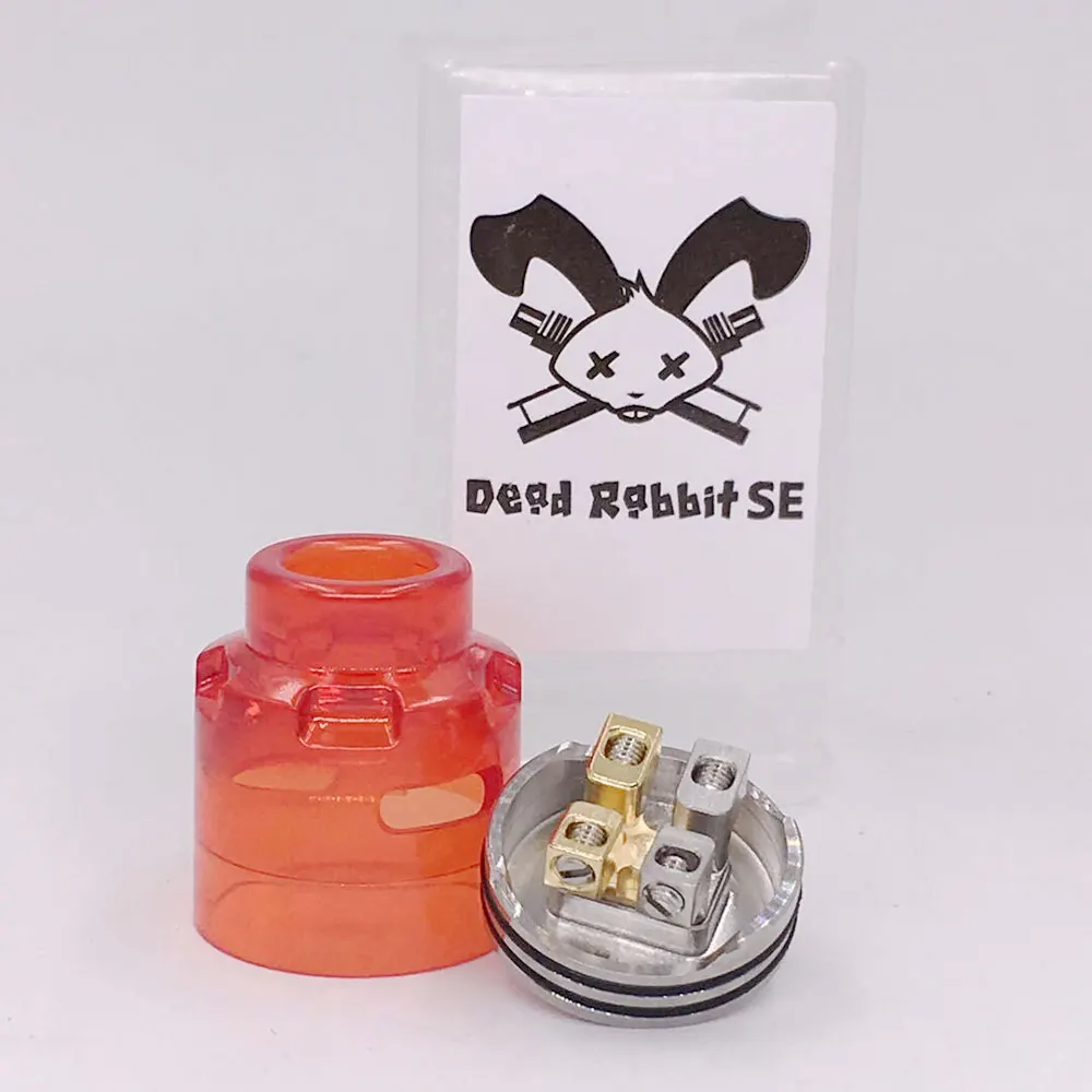 

Dead Rabbit SE RDA Tank 24mm Ear Posts Deck Dual Coils Standard Positive Pin and BF Squonk 510 Thread Vape Tank QP Nio SOLO RDA