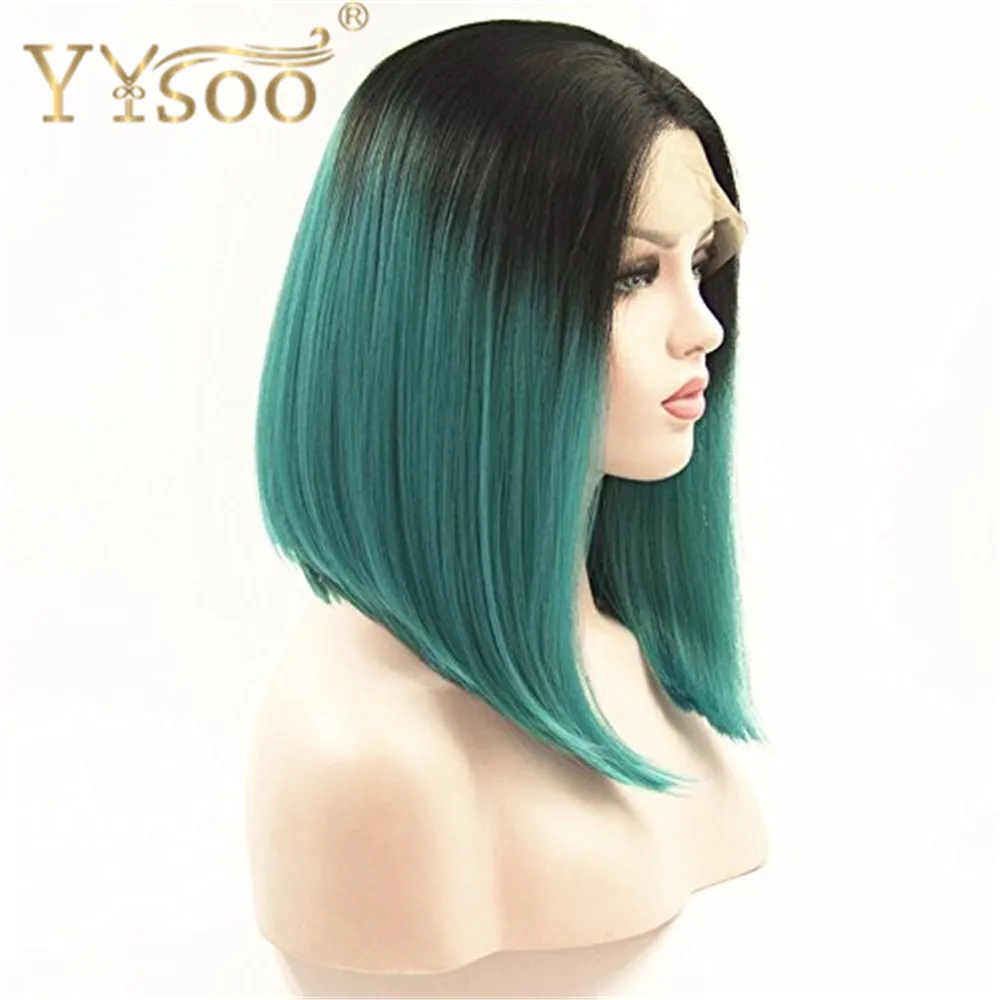 YYsoo/короткий синтетический парик с Бобом спереди для женщин два тона от темных
