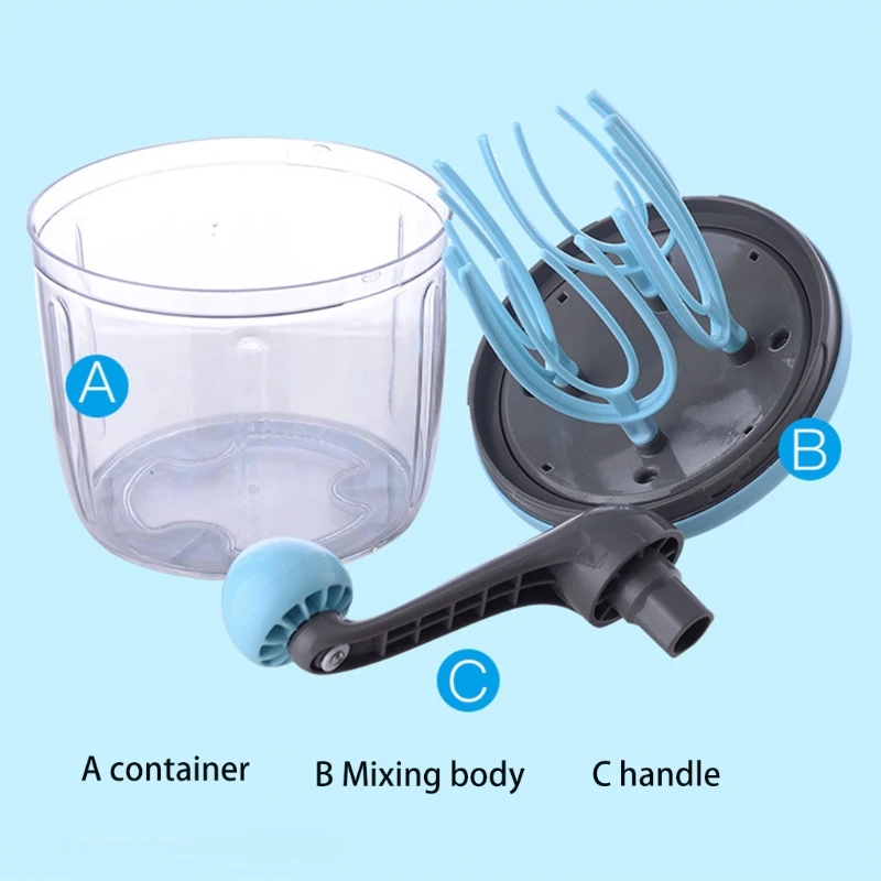 

Manual Egg Beater Hand Crank Multifunctional Manual Plastic Kitchen Dining