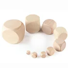 Детские пустые круглые кости маленького размера, деревянные 6-сторонние кости для самостоятельного обучения, настольная игра