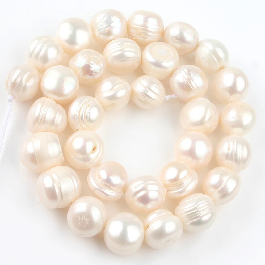 Бусины Из Натурального пресноводного жемчуга круглые бусины разделители 12 13 мм