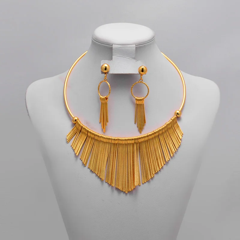 Нигерийский Дубай индийский свадебный кристалл большой набор украшений для