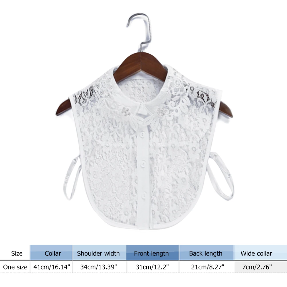 

Ruffles Fake Collar Shoulder Wrap Adjustable Collars for Party Blouse/Shirts Women Versatile Chic False Collar