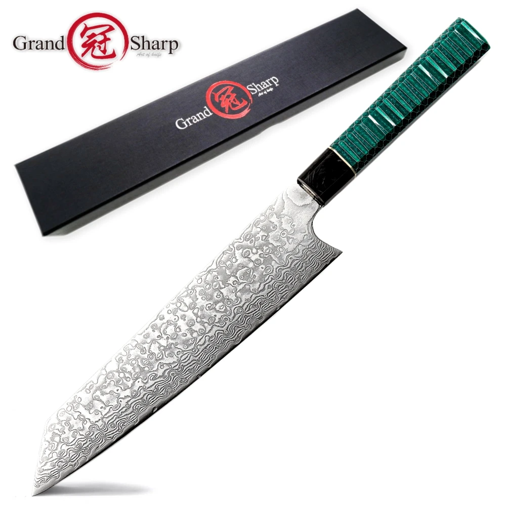 

Grandsharp Damascus Chef Knife vg10 Japanese Damascus Steel Slicing Cooking Home Tools Kitchen Knives Premium Professional Knife