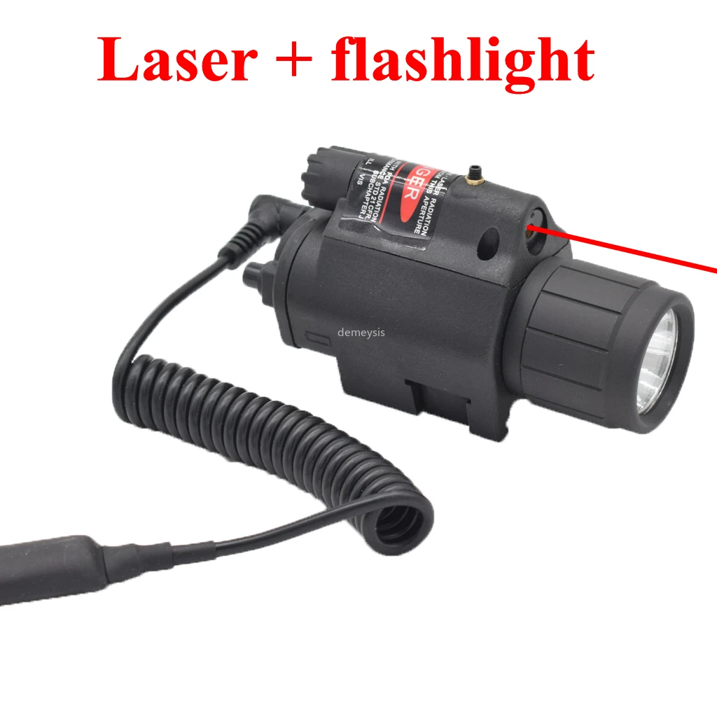 2 в 1 тактический пистолет светильник + красный лазерный прицел набор оружия