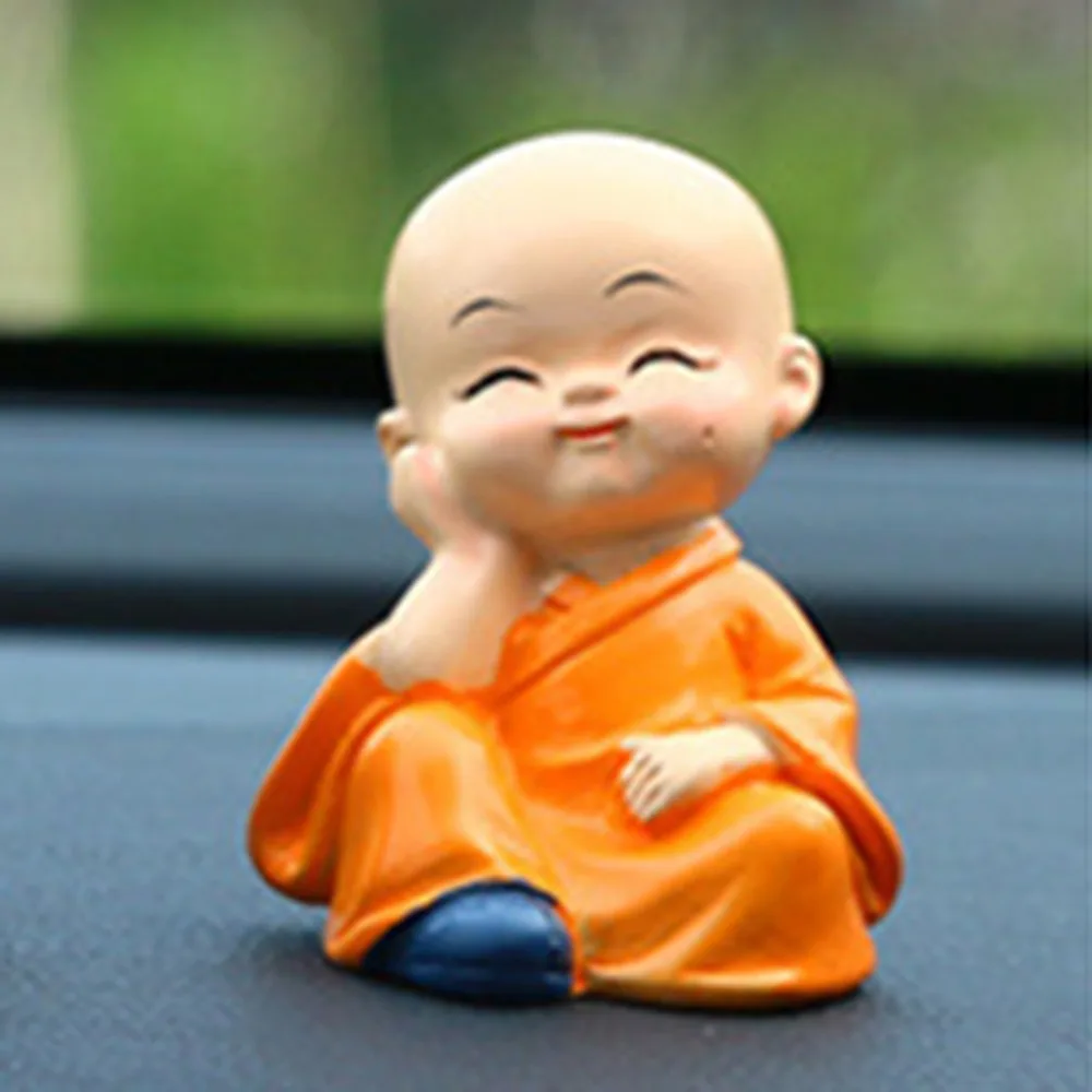 Милый 4 шт Кунг фу монах автомобиль интерьерный дисплей украшение автомобиля